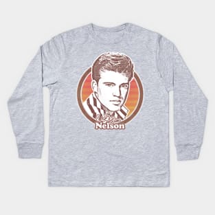 Ricky Nelson / 50s Retro Rock & Roll Aesthetic Kids Long Sleeve T-Shirt